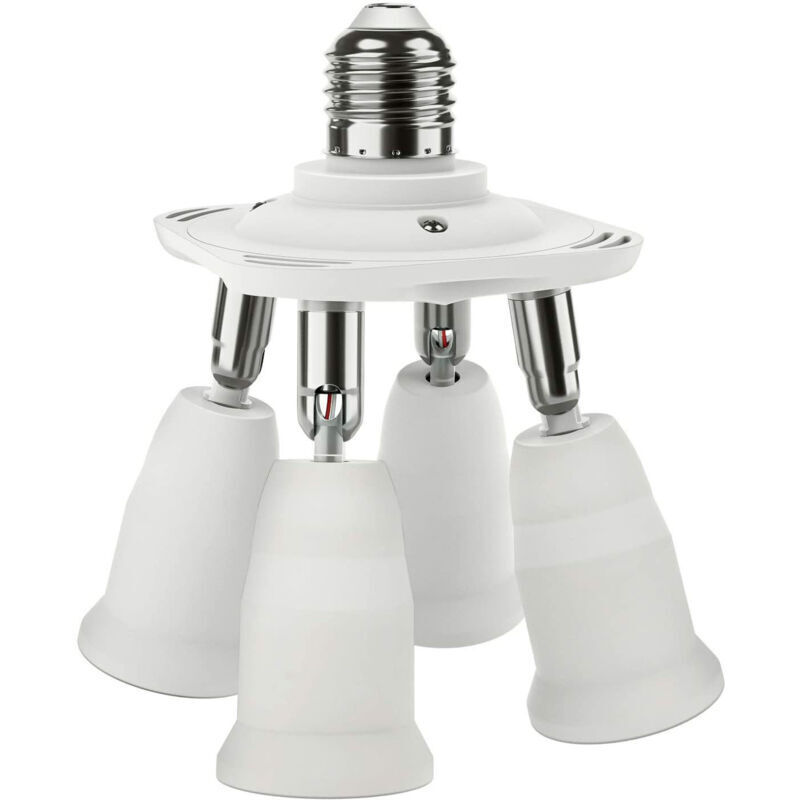 Image of E27 4-in-1 socket splitter adapter, chandelier&hellip;