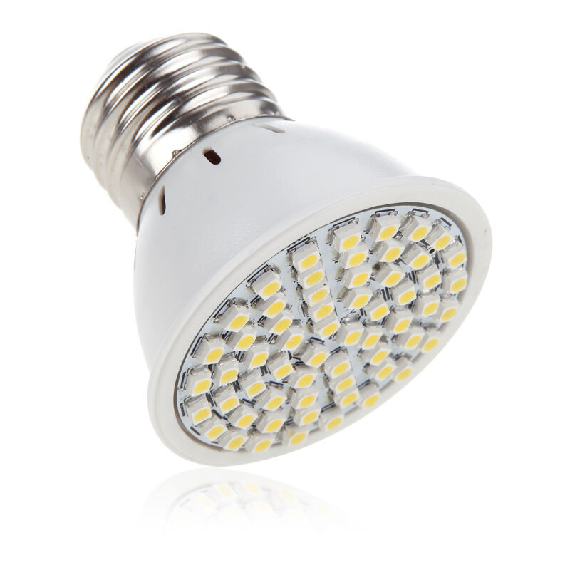 

E27 4W 60SMD 3528 1210 Bombilla LED Lampara Foco Blanco calido 220V Ahorro de energía,blanco calido