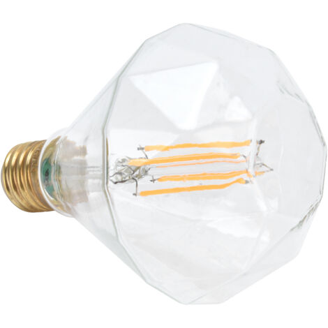 E27 4W Vintage-LED-Glühbirne, klar, dekoratives Glühwendel für Kronleuchter und Wandleuchten, warmweißes Licht, 220V