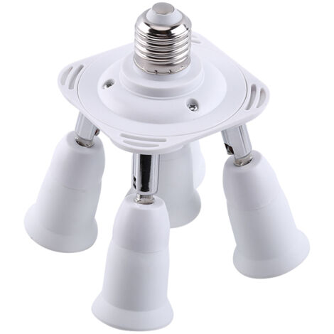 E27 5-in-1 Verstellbarer Lampenfassungsadapter, Fassungsverteiler für LED-Lampen, Neues Modell