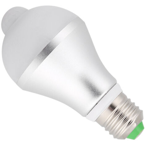 E27 5W LED-Lampe mit PIR-Bewegungsmelder für Toiletten und Parkplätze, Kaltweiß 6500K