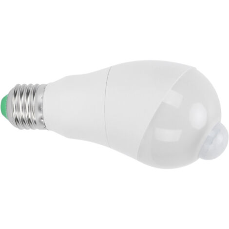 E27 7W LED-Lampe mit Bewegungsmelder für Flur und Treppenhaus, reinweißes Licht, 85–265 V