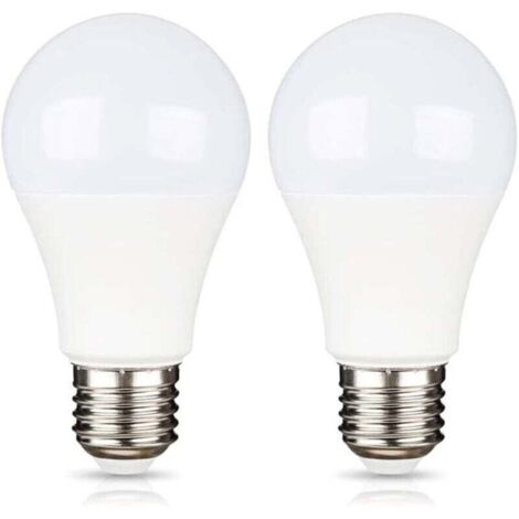 E27 9W 12V LED Blanc Froid 6500K pour Camping, Équivalent Halogène 75W, Ampoule LED AC DC 12 Volt 24 Volt E27 pour Pannneau Solaire/Garage/Jardin, non-dimmable, lot de 2 [Classe énergétique A+]