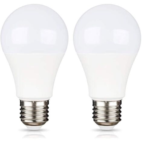E27 9W 12V LED Blanc Froid 6500K pour Camping, Équivalent Halogène 75W, Ampoule LED AC DC 12 Volt 24 Volt E27 pour Pannneau Solaire/Garage/Jardin, non-dimmable, lot de 2 [Classe énergétique A+]