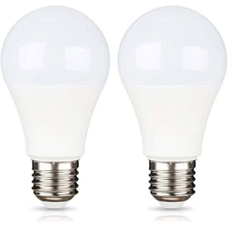 E27 9W 12V LED Blanc Froid 6500K pour Camping, Équivalent Halogène 75W, Ampoule LED AC DC 12 Volt 24 Volt E27 pour Pannneau Solaire/Garage/Jardin, non-dimmable, lot de 2 [Classe énergétique A+]