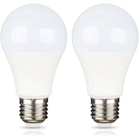 E27 9W 220V LED Blanc Froid 6500K pour Camping, Équivalent Halogène 75W, Ampoule LED AC DC 12 Volt 24 Volt E27 pour Pannneau Solaire/Garage/Jardin, non-dimmable, lot de 2 [Classe énergétique A+]