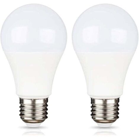 E27 9W 220V LED Kaltweiß 6500K für Camping, entspricht 75W Halogen, AC/DC 12V 24V E27 LED-Lampe für Solarpanel/Garage/Garten, nicht dimmbar, 2er-Pack [Energieklasse A+]
