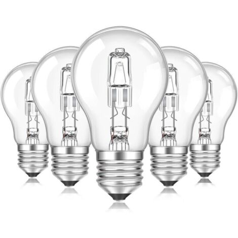 E27 A55 Dimmbare Warmweiße 2700K Klare Glühbirne, 5er-Pack für Deckenleuchten, Schreibtischlampen, Wandleuchten und Stehlampen