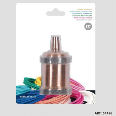 E27 Aluminium Vintage Retro Lampe Décorative Rouge Antique 54496