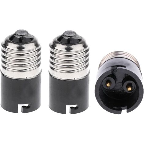 E27 auf B22 Glühbirnen-Konverteradapter (3er-Pack) - Schwarz