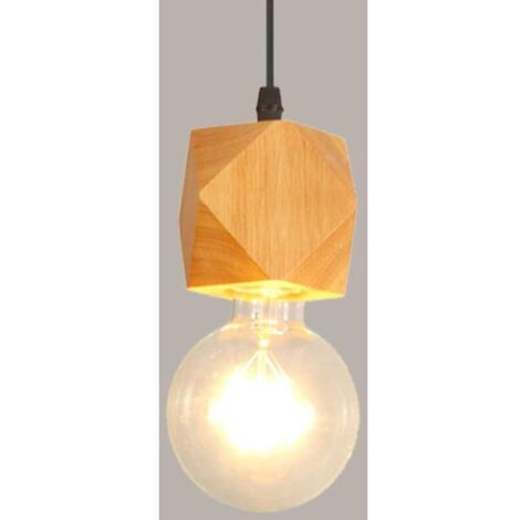 E27 Créatif Suspensions Luminaires Industrielle Bois Plafonnier Moderne Luminaire Lumiere Contemporain Suspensions Plafonniers Luminaire (Type D)