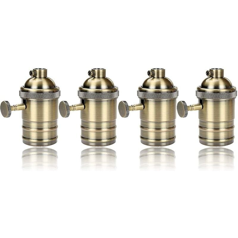 E27 douille de lampe, retro suspension lampe, Solide céramique adaptateur, 4 Pièces laiton vintage socket