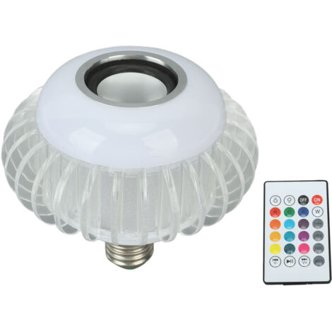 E27/E26 RGB-LED-Lampe mit Bluetooth-Musik- und Lichtsteuerung, 24-Tasten-Fernbedienung