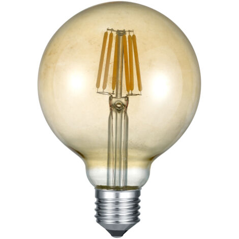 E27 Filament LED - 6 Watt, 660 Lumen, 2700 K warmweiß, Ø9,5cm - nicht dimmbar