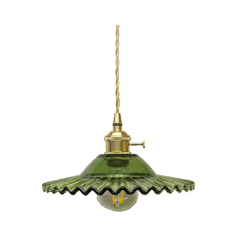 Galozzoit - E27 Industrielle Vintage Verre Suspensions Luminaire Retro Plafonnier Luminaire Industrielle Eclairage de Plafond Verre Retro Suspensions