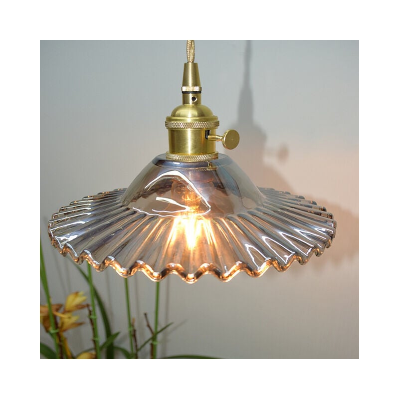 Start - E27 Industrielle Vintage Verre Suspensions Luminaire Retro Plafonnier Luminaire Verre Retro Suspensions Luminaires Industrielle Eclairage de