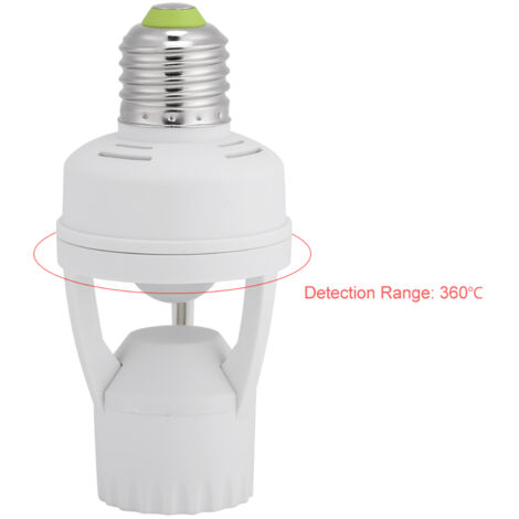 E27 Infrarot-Bewegungsmelder mit weißer PVC-Fassung – Automatische Steuerung von 110–240-V-LED-Leuchten