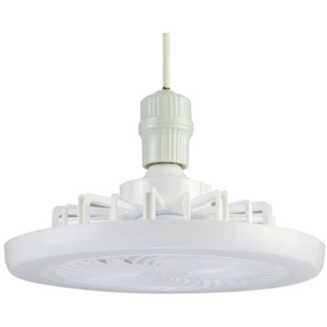 E27 Kleine Ventilatorleuchte Leise Decke mit LED Einstellbare Farbtemperatur Lampe Geschwindigkeiten von 1H / 2H / 4H Dimmer