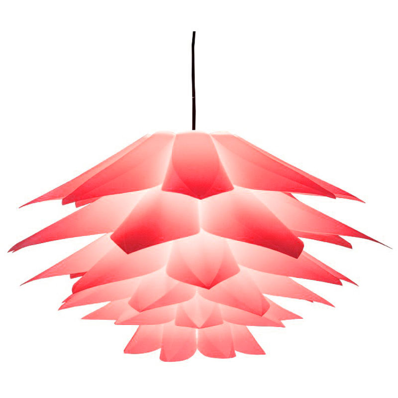 E27 Lamp Shade Lotus Decorative Plastic Pendant Light Ceiling For Table Lamp Chandelier Living Room Red Hasaki