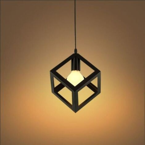 E27 Lampe Suspensions Plafonnier Abat-jour Lustre avec Douille Applique d'Eclairage Noir