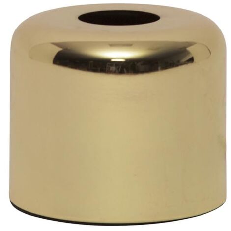 E27 Lampenbasis ,Glans', Metall, glänzendes Gold, H 10cm, Ø 12cm