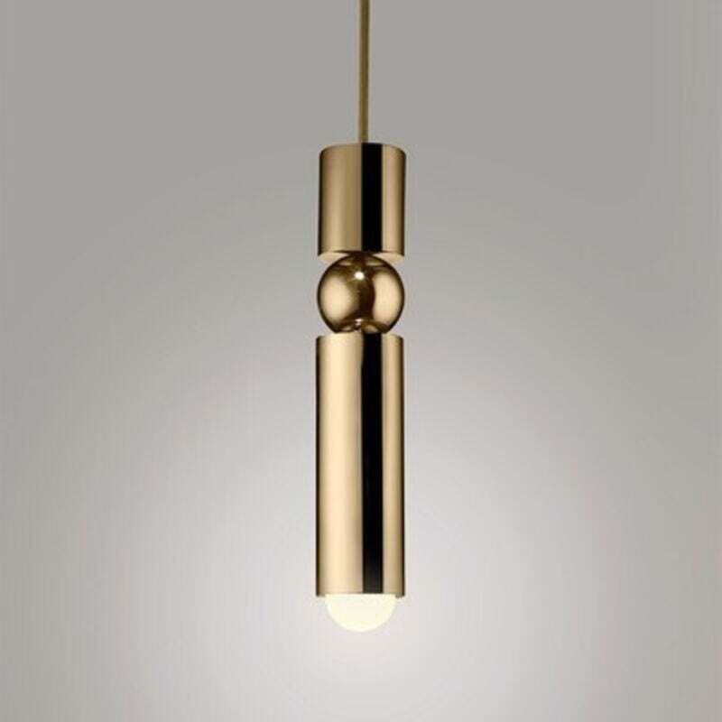 Image of E27 LED chandelier in gold acrylic&hellip;