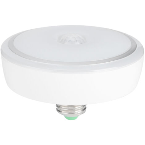 E27 LED-Deckenleuchte mit Infrarot-Bewegungsmelder – 15 W, 6500 K Weiß, AC 85–265 V, ABS/PC, 160° Abstrahlwinkel,  50.000 h Lebensdauer, 11,5 cm