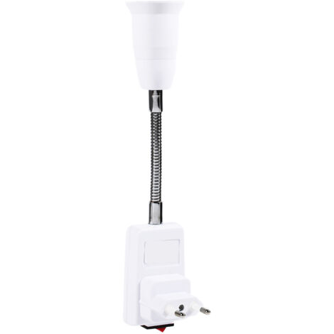 E27 LED-Fassung mit Schalter und EU-Steckeradapter, flexibler Lampenhalter