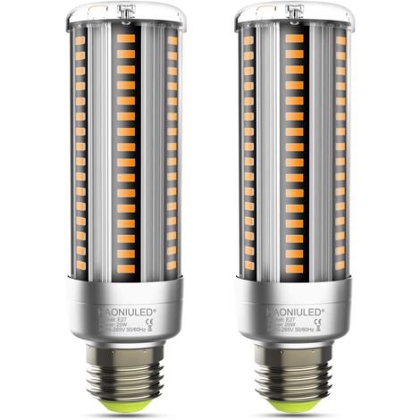 E27 LED-Glühbirne, 25 W, Warmweiß 2700 K, 360°-Winkel, nicht dimmbar, flimmerfrei, E27 LED-Maisbirne, 2er-Pack