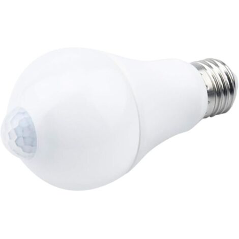 E27-LED-Lampe mit Bewegungsmelder, smarte Leuchte, 9 W. Ersetzt eine 90-W-Energiesparlampe. Abstrahlwinkel 120°, weiß, E27, 9 W