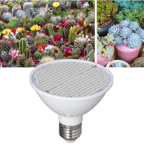 E27 LED-Pflanzenlampe für Zimmerpflanzen mit rotem und blauem Lichtspektrum, 85–265 V, 300 W, 9,3 x 9,3 x 8 cm