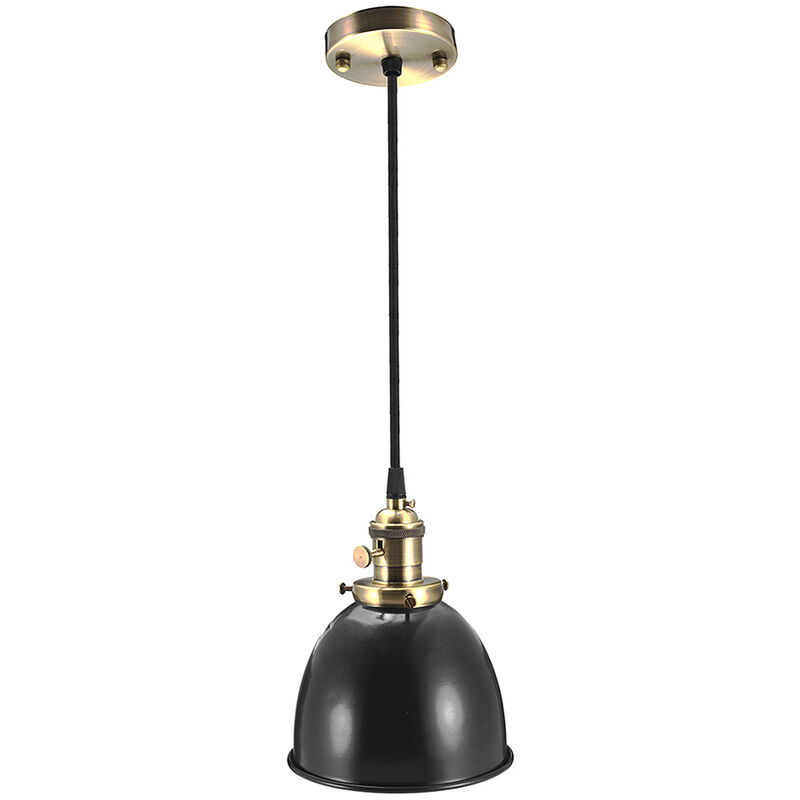 E27 Light Lamp Shade Cafe Bar Home Decor Pendant Light Ceiling Lamp Hanging Chandelier black