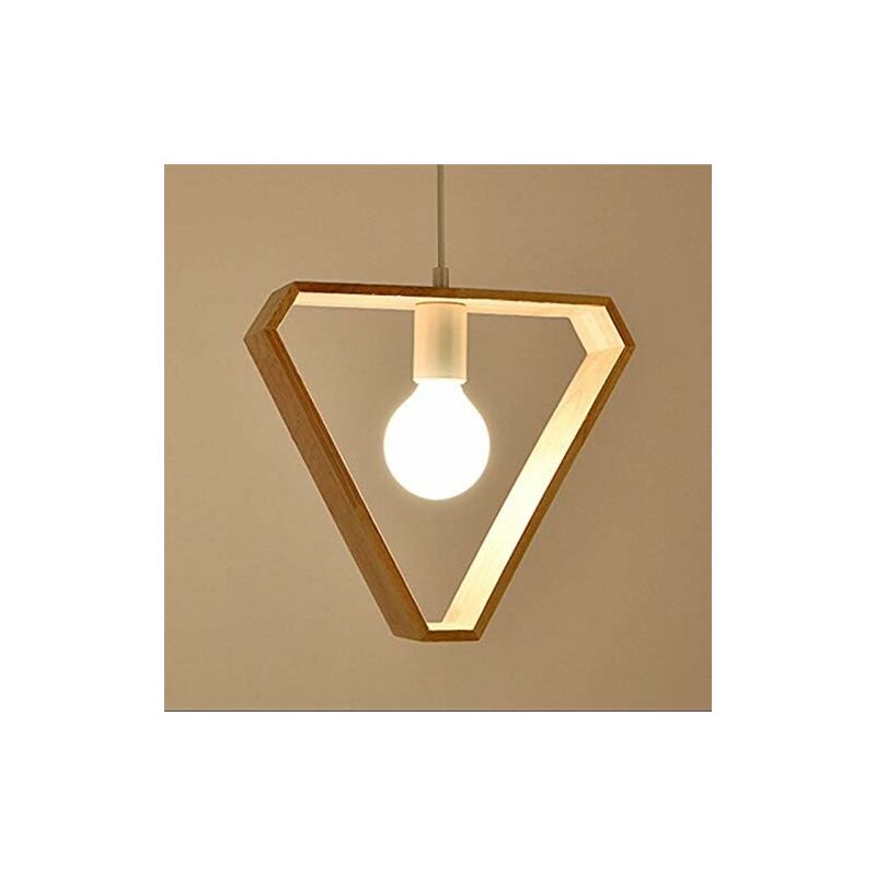 

E27 Luces colgantes creativas Lámpara de techo de madera industrial Iluminación moderna Lámpara de techo colgante de luz contemporánea (forma de