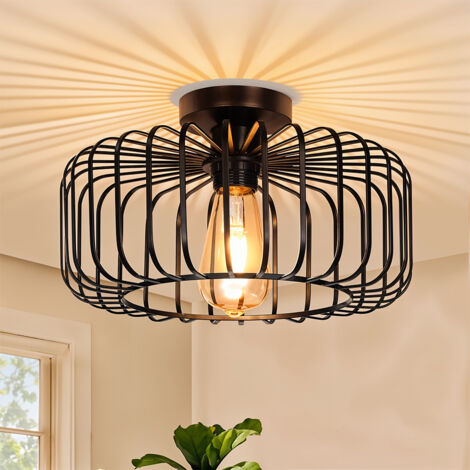 E27 Metal Lantern Shape Ceiling Light