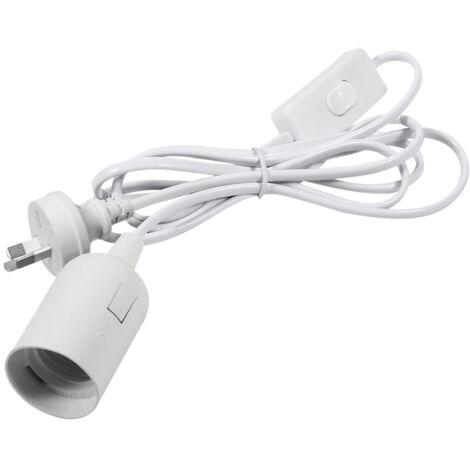 E27 Pendelleuchte mit Fassung, Schalter und Kabel – 220 V, australischer Stecker, weiß