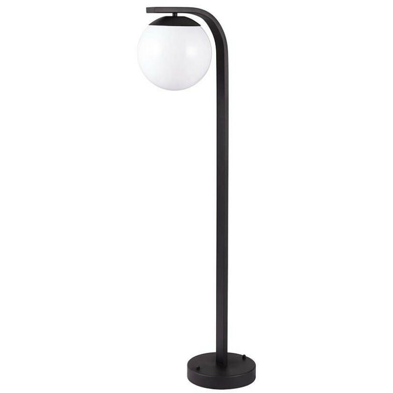 Image of E27 pole lamp holder opal pc matt black body