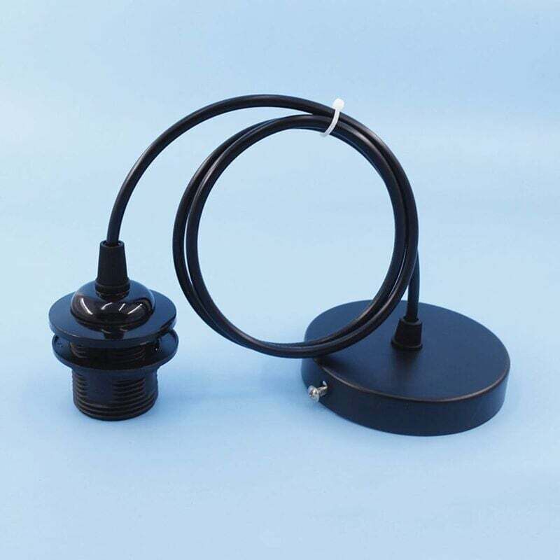 E27 Porte Lampe Suspension, E27 Pendentif Lampes Suspendues Accessoires, E27 Lampe Suspendue Accessoires Avec 1.2m Câble, pour Bar, Café, Magasin de
