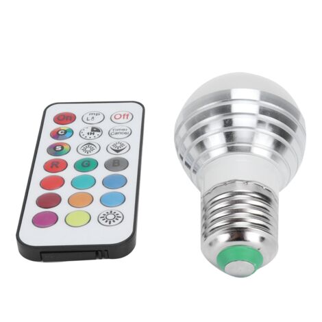 E27 RGB-LED-Lampe mit Fernbedienung – 7 wechselnde Farben für Bar-, Club- und Dekorationsbeleuchtung – 85–265 V