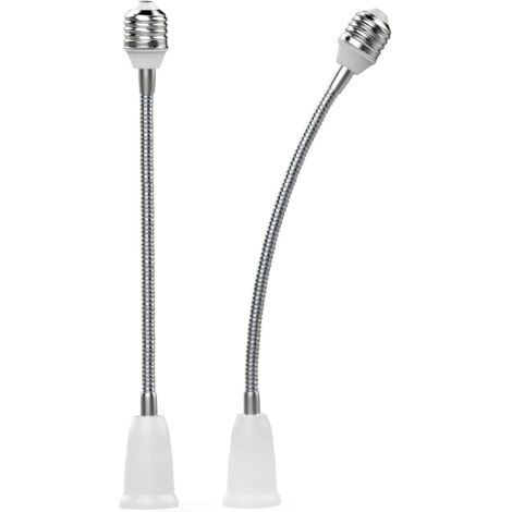 E27 socket 27.5CM extension, E27 to E27 socket extension, lamp holder, 2-pack