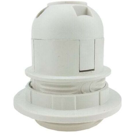 E27 socket with half-threaded screw, plastic lamp holder for table lamps and pendant lights.
