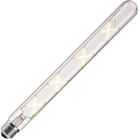 E27 T30-300mm LED Edison Vintage Filament Ampoules 8W (Équivalent Ampoule Halogène 70W)700LM Blanc Chaud 2700K Non Dimmable E27 Tube Rétro en Verre Clair,2Paquets