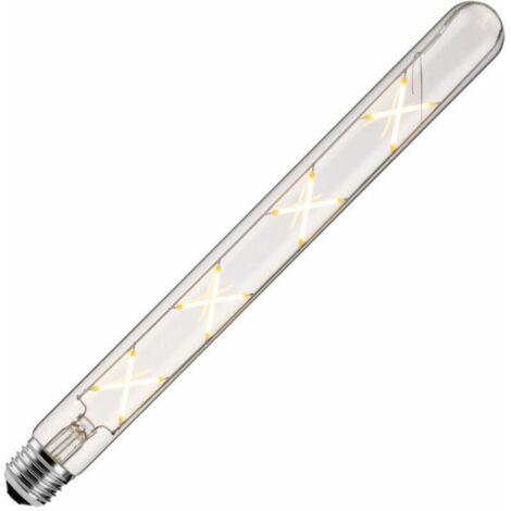 E27 T30-300mm LED Edison Vintage Filament Bulbs 8W (70W Halogen Equivalent) 700LM Warm White 2700K Non-Dimmable E27 Retro Clear Glass Tube, 2 Pack