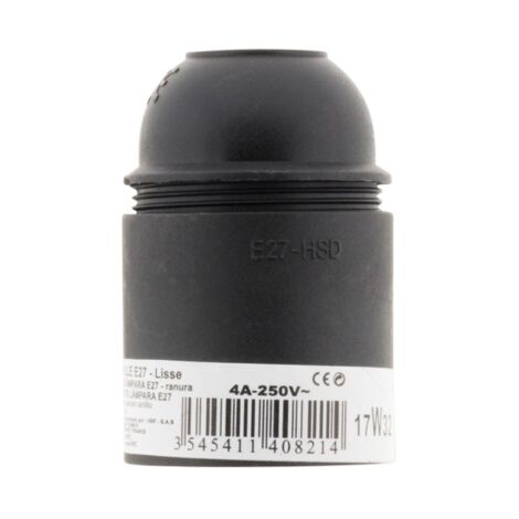 E27 thermoplastique lisse noir