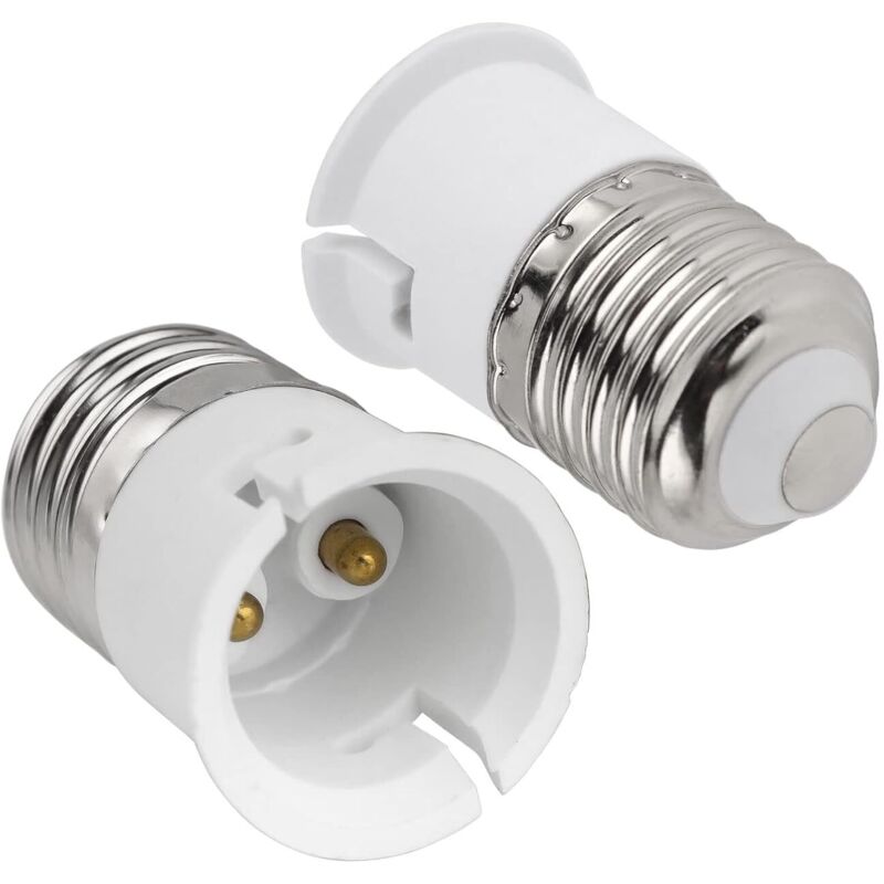 E27 vers B22 Adaptateur de Douille, E27 Vis vers B22 Baïonnette Convertisseur de Douille, 0-250V, pour Ampoule B22, Ampoules LED, Ampoules à