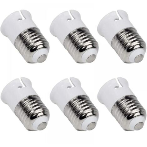 E27 vers B22 pour Ampoule LED à Baïonnette, Base de Lampe Convertisseur pour Passer de E27 à B22, Adaptateur à Vis vers Douille Baïonnette, lot de 6
