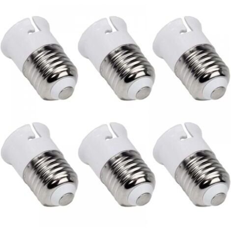E27 vers B22 pour Ampoule LED à Baïonnette, Base de Lampe Convertisseur pour Passer de E27 à B22, Adaptateur à Vis vers Douille Baïonnette, lot de 6