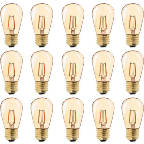 E27 Vintage-LED-Lampe, ST45, einfach zu ersetzen (1 W = 10 W Glühlampe), superwarmweiß (2200 K), E27-Sockel