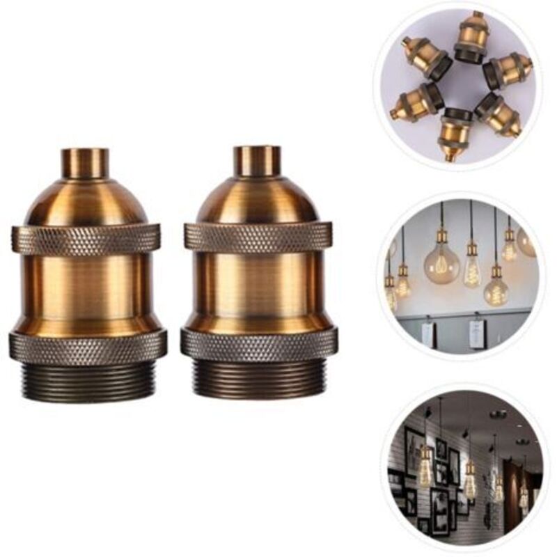 Image of E27 Vintage Socket 2pcs Antique Bronze&hellip;