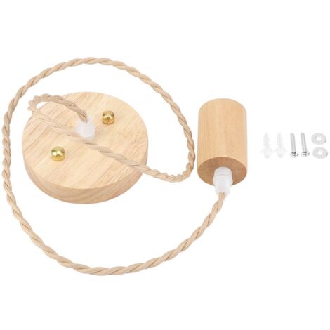 E27 Vintage Style campagnard noir Simple bois suspension plafonnier suspension 90-250V