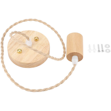 E27 Vintage Style campagnard noir Simple bois suspension plafonnier suspension 90-250V